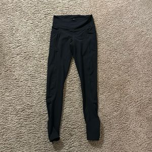 Athleta leggings. Black. Size XS. Ankle zippers.